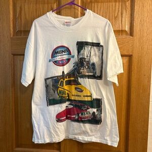 Vtg 1990’s MBNA Motorsports World Record Club Motorcycle Drag Racing T Shirt XL